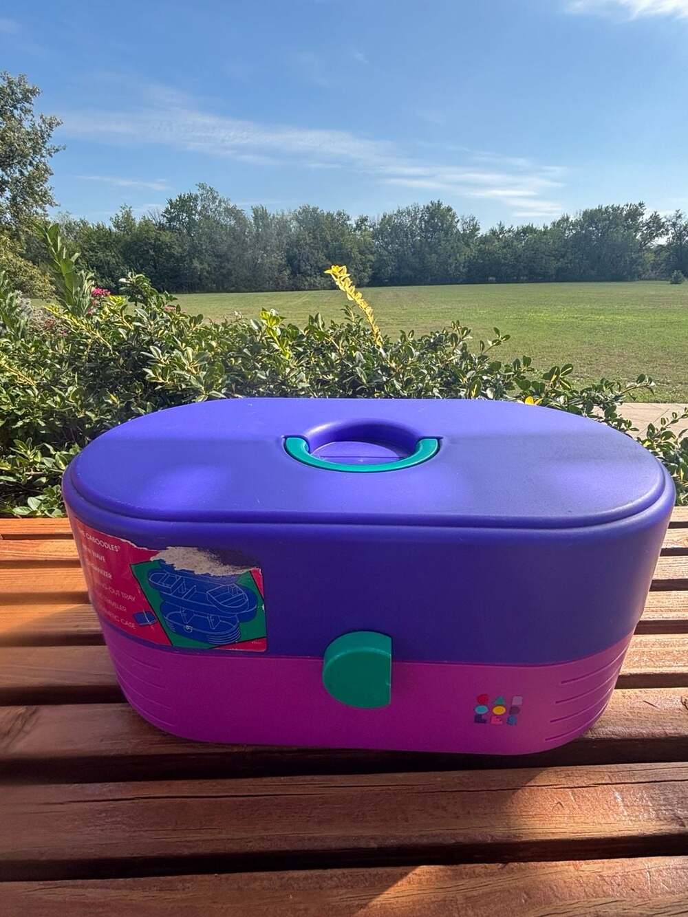 Caboodles New Wave Organizer Makeup Case Purple Teal 2650